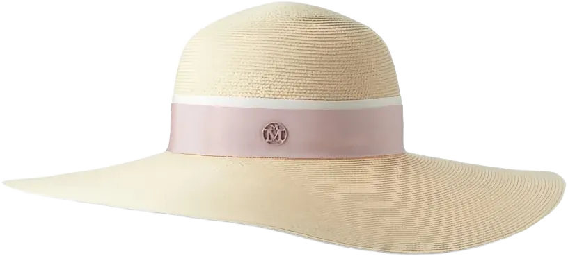 Blanche straw capeline hat