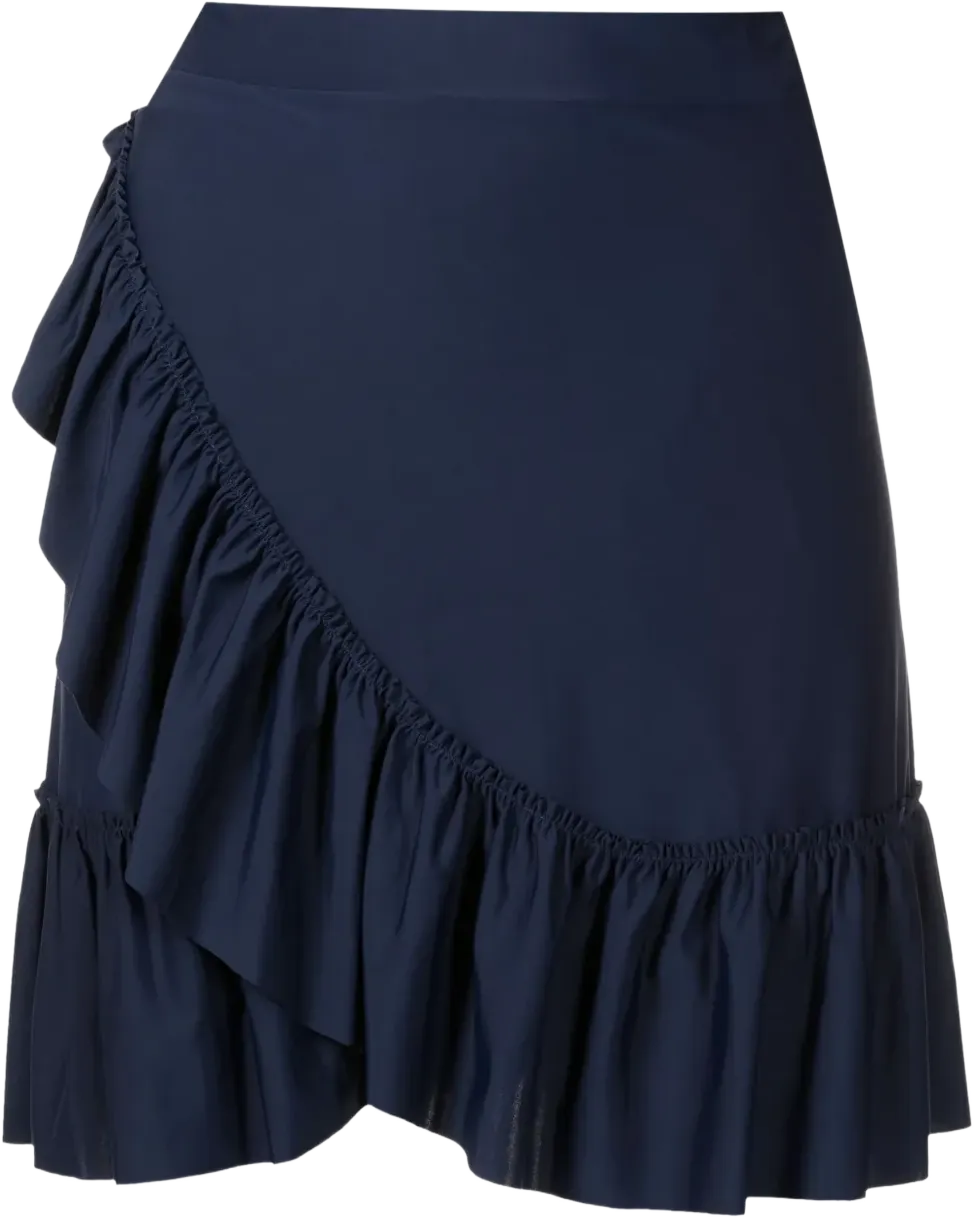 Laurita ruffled-hem skirt