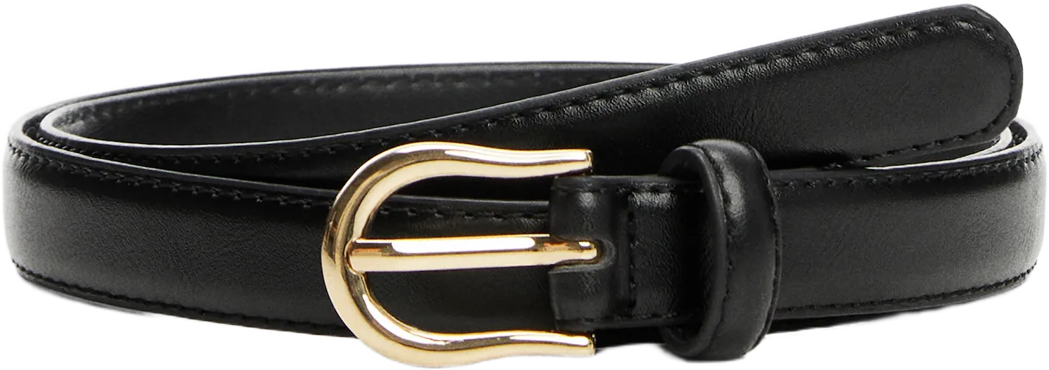 Buckle skinny belt