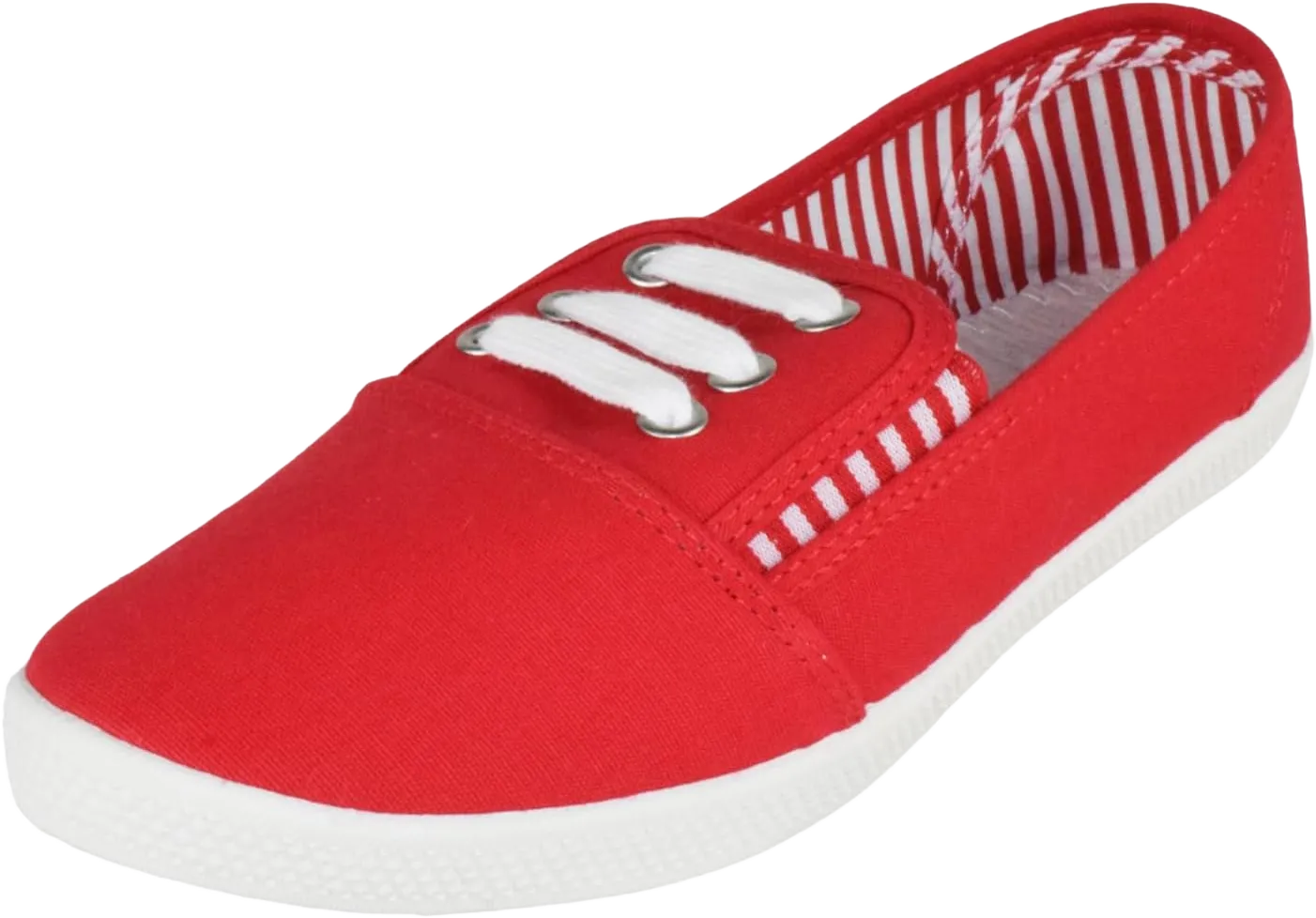 Forever Flat Women's Shoes Linen Canvas Slip-On Sneakers Lace Up Loafers Comfortable Fashion Sneakers Always-02 10 Red