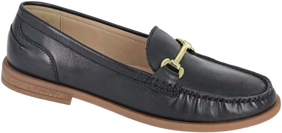 Cipriata Womens/Ladies Nicolosa Leather Saddle Loafers (Black)