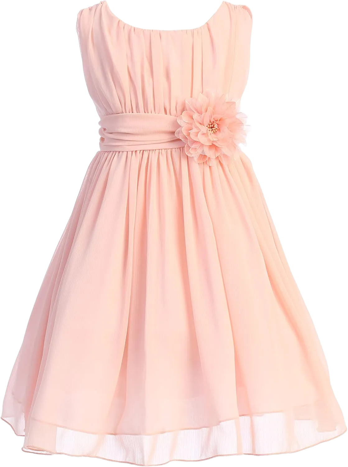 iGirlDress Little Girls' Yoro Chiffon Flower Girls Dress 4-16Y 8 Blush