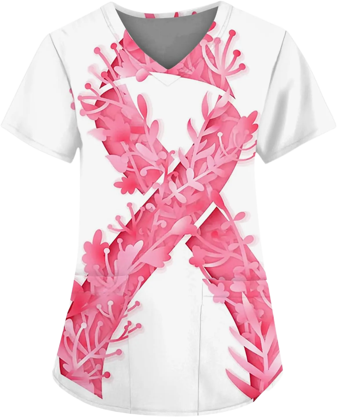 Breast Cancer Scrub Tops Scrub Tops Women Print Scrub Tops Women Scrub Tops Women Floral Scrubs Tops for Women Scrubs for Women Tops Scrub Tops Women Print Print Scrub Tops Women Anatomy
