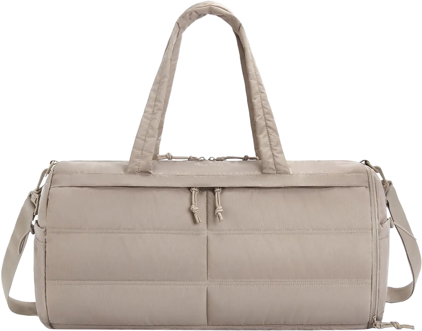 BAGSMART Gym Bag for Women, Lightweight Duffel Bag with Shoe Compartment, Weekender Bags with Wet Pocket, Khaki