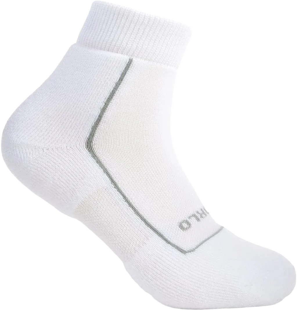 Thorlos® Pickleball Light Cushion Ankle Socks for Men and Women – WICK® COOL Fiber - Cushioned White LG (US Men's Shoe 10.5-11.5) One Size