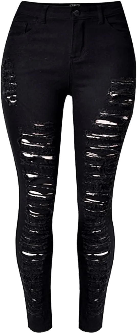 WEIYAN Women's Stretch Skinny Jeans Slim Fit Ripped Denim Pants Distressed Jeans