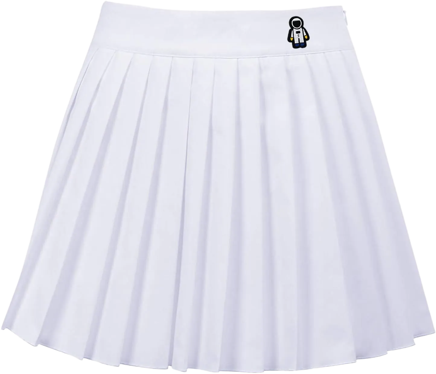 Yoyorule Women's Zipper Sexy Cute Side Pleated Thin Pattern Short Skirt Sexy Skirt Skirt Pencil Skirts for Women Below Knee White