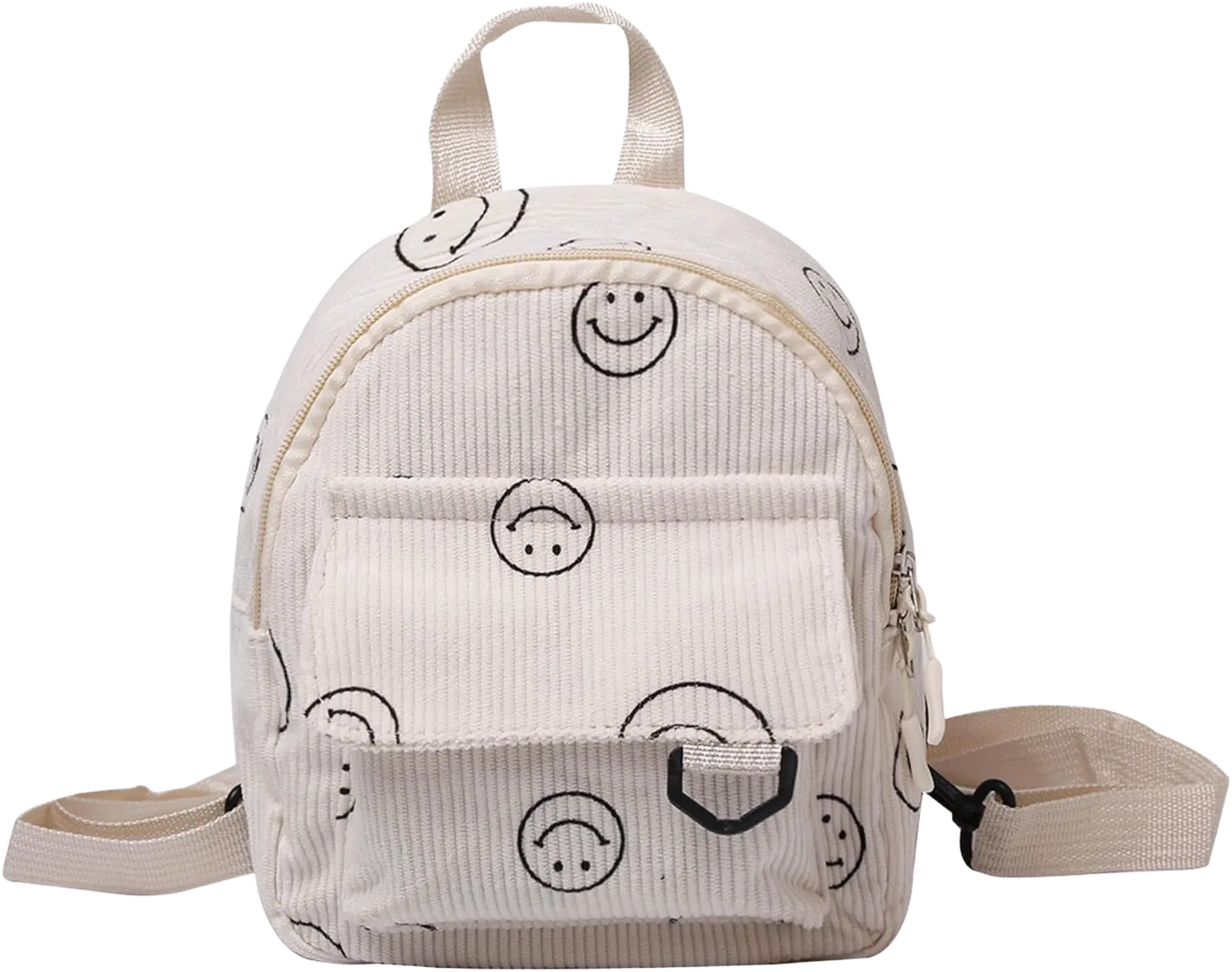 Small Backpack Purse Cute Mini Corduroy Bookbag Toddler Backpack School Bags for Women Girls Boys Teens Kids (beige) Beige