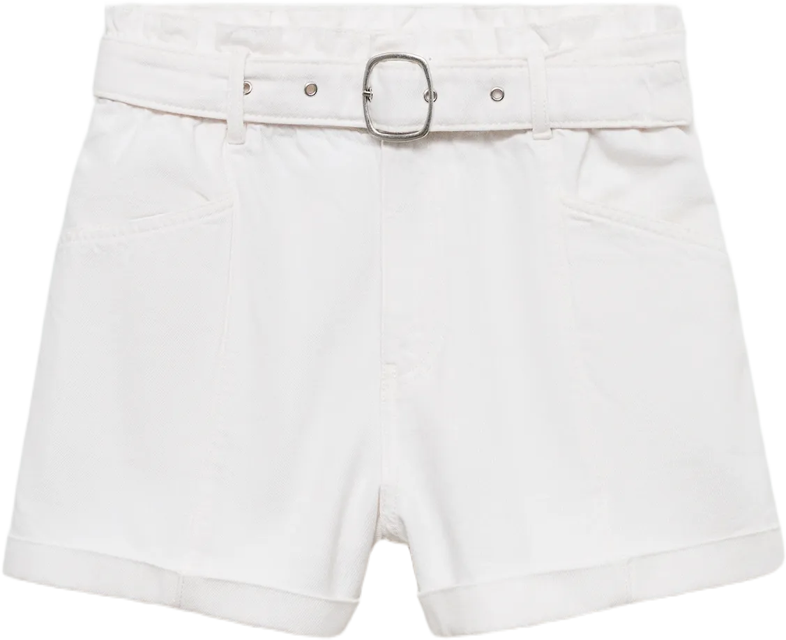 Denim shorts with belt