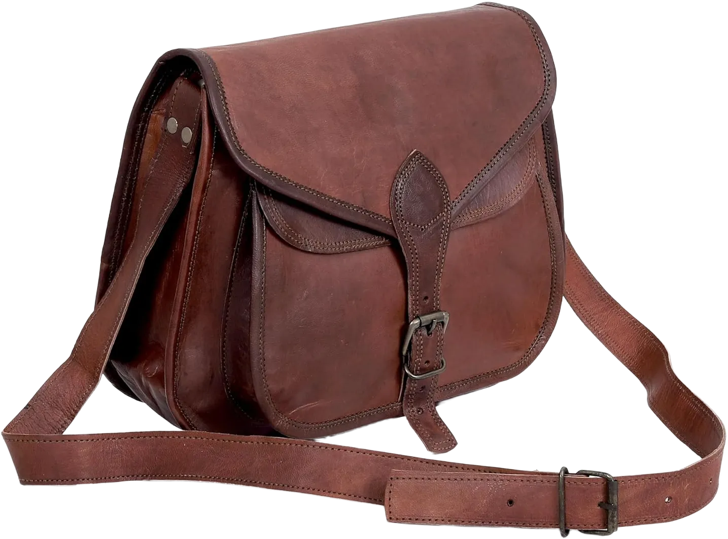 Genuine Leather Crossbody Bag for Women Satchel Bag Vintage Purses Shoulder Bag Ladies Travel Shoppping Boho Bag Brown Womens Saddle Sling Bag: Handbags: Amazon.com