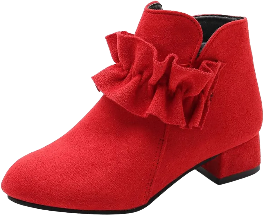 Children Baby Girls Princess Casual Shoes Winter Cotton Warm Short Boots Boy Shoe 13.5 Infant Red
