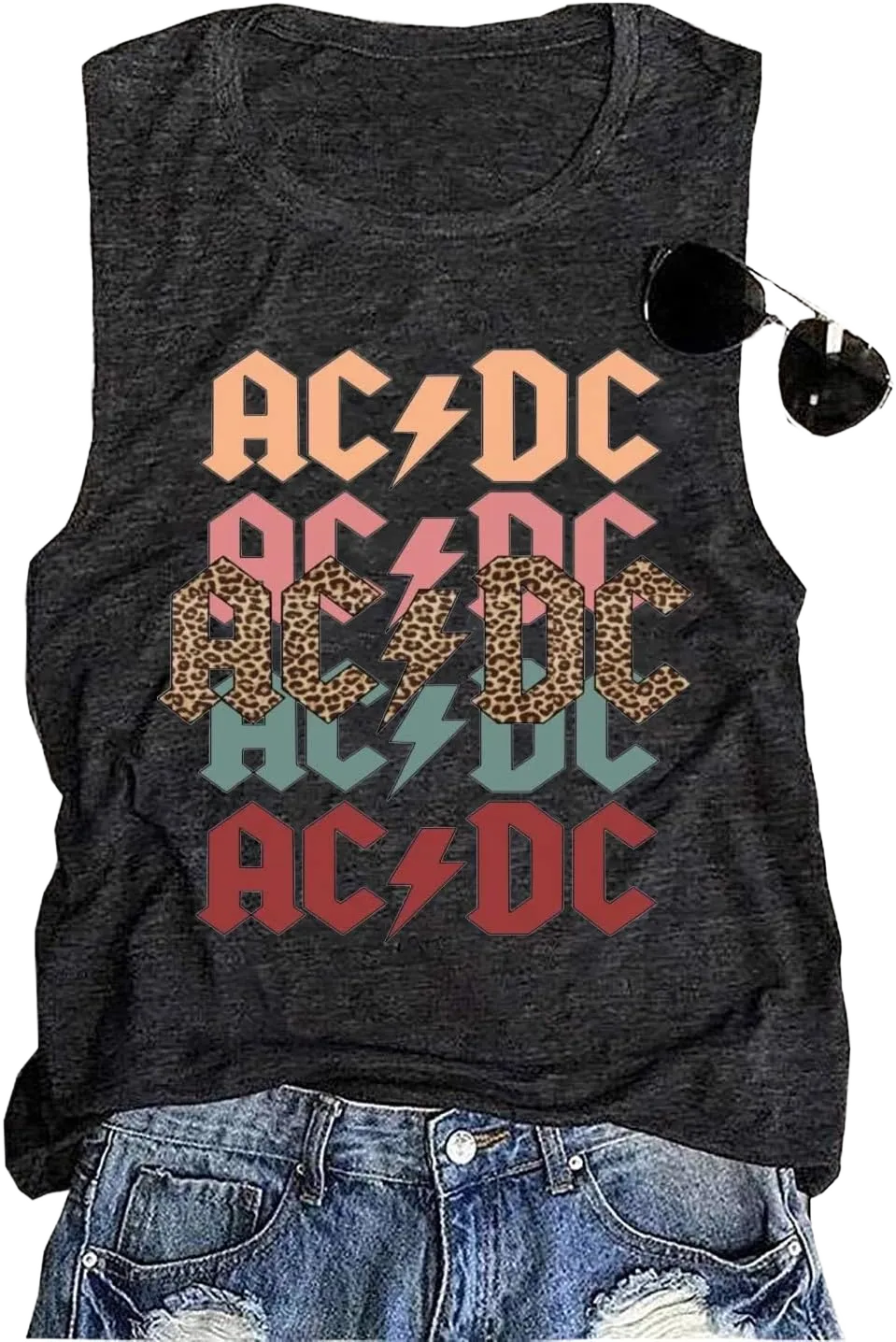 Rock N' Roll Institute Tank Top for Women Retro Country Music Shirt Rock Concert Band Tees Cool Graphic Sleeveless Top XX-Large Dark Gray1