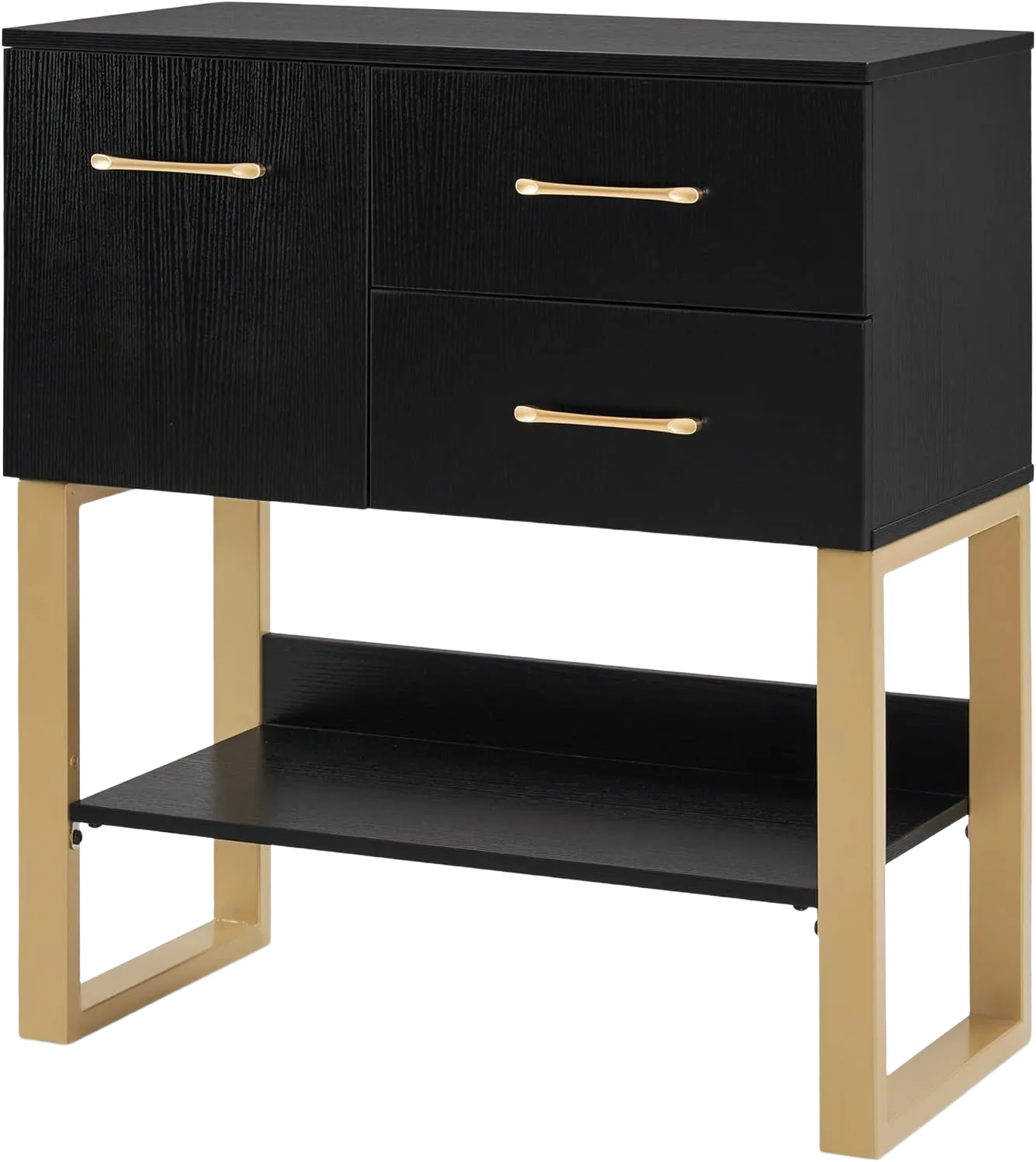 BarberPub Beauty Barber Station, Spa Wall Mount Storage Cabinet, Styling Salon Equipment for Hair Stylist, Bathroom Dresser with Drawers & Shelf 3185 (Black)