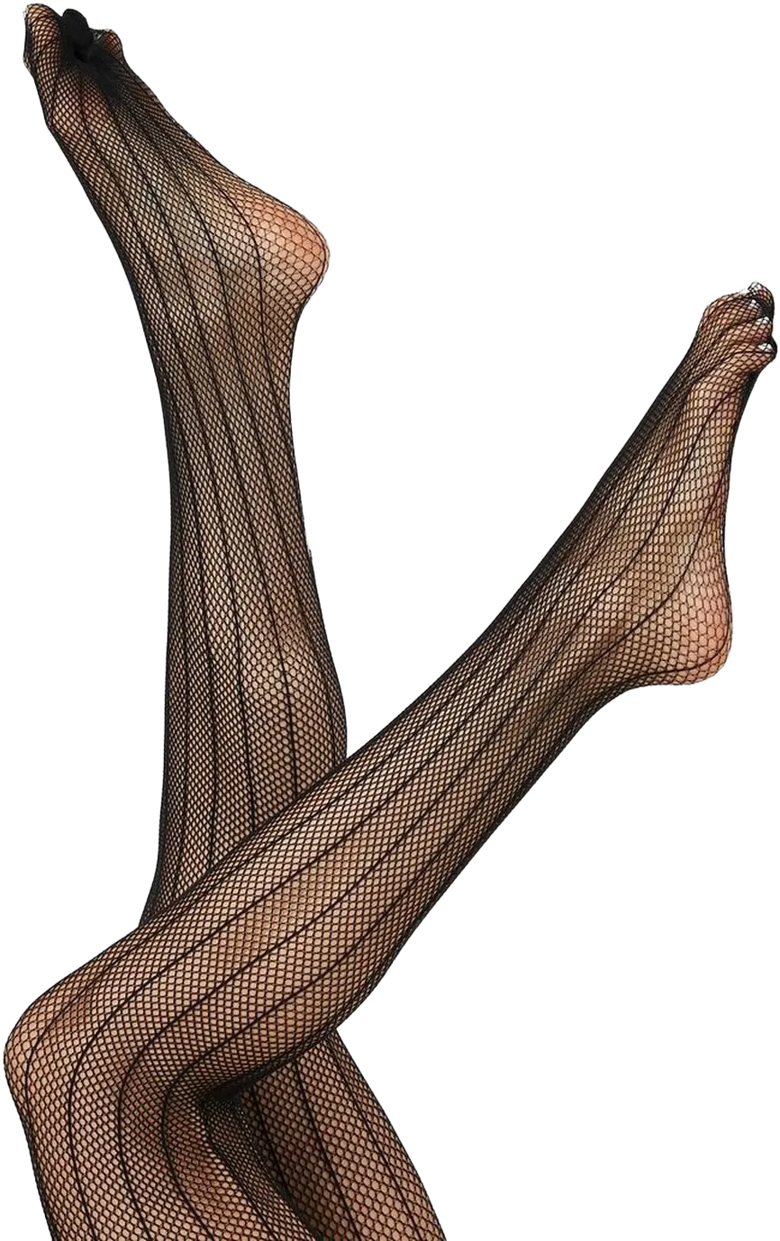 Striped Fishnet Tights