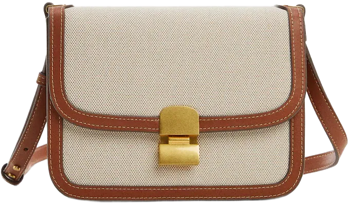Crossbody bag with flap
