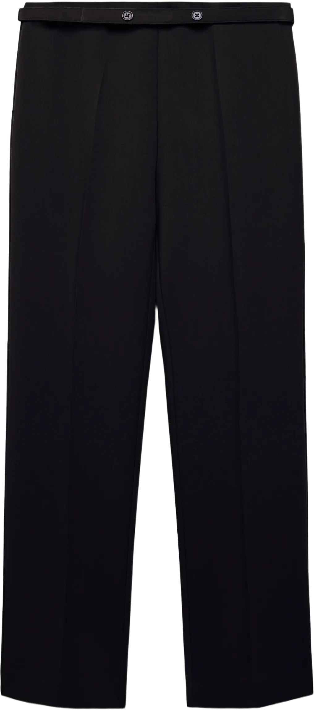 Belt straight-fit trousers