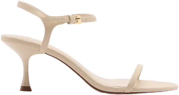 Kitten heel sandals with straps