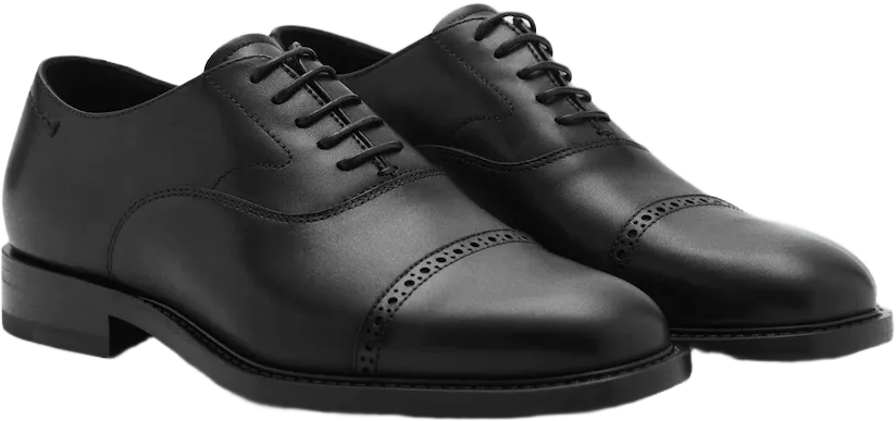 Leather suit shoes