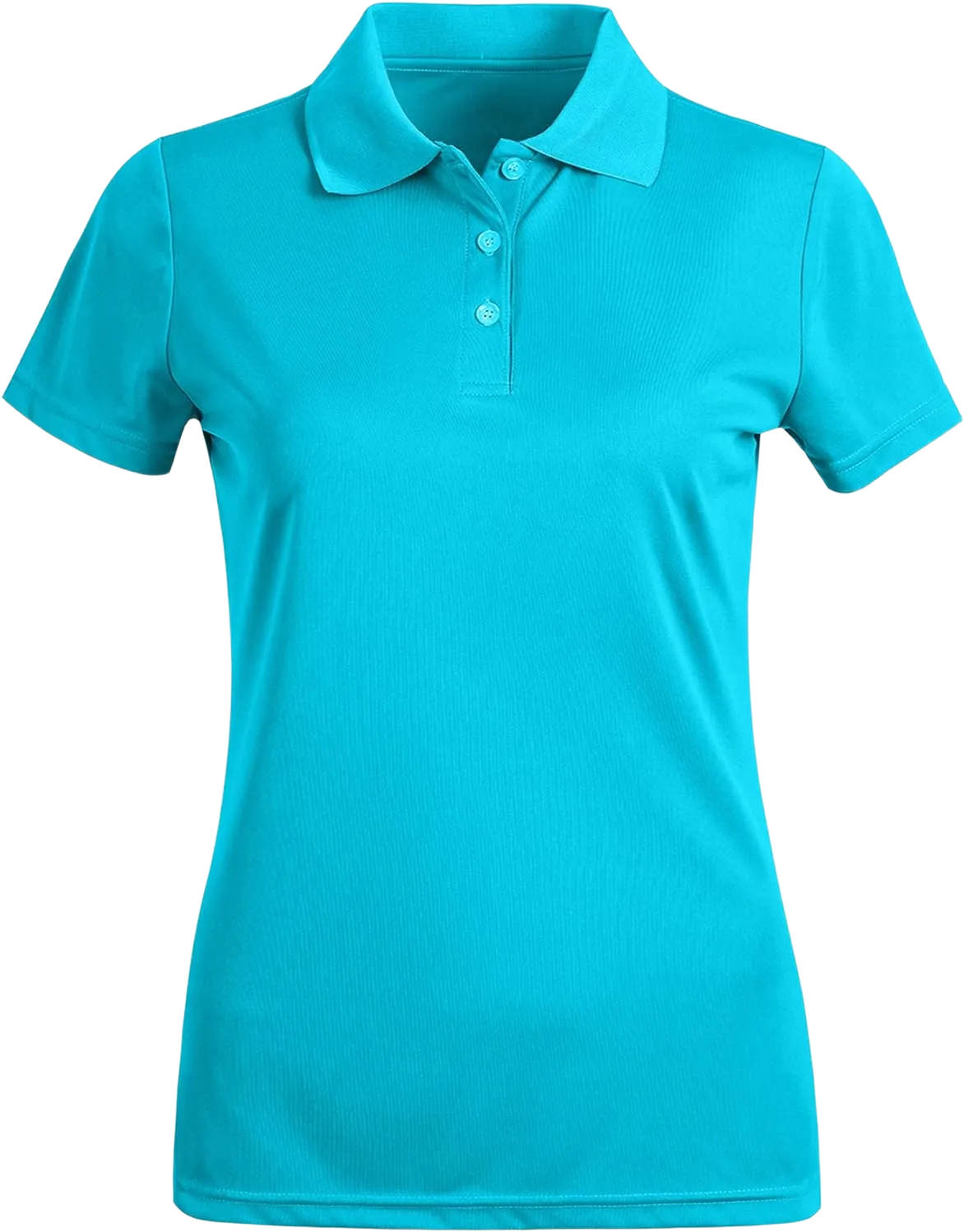 MOHEEN Women's Quick Dry Short Sleeve Polo Shirts Moisture Wicking Performance Athletic Golf Polo Large Sky Blue