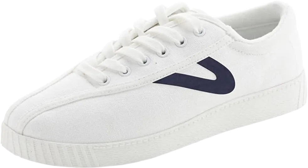 TRETORN Women's Nylite Plus Canvas Sneakers 9.5 White/Navy