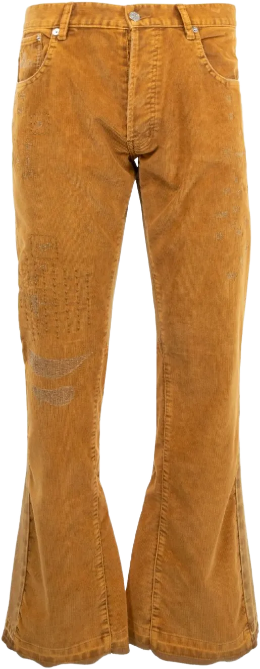 corduroy flared trousers