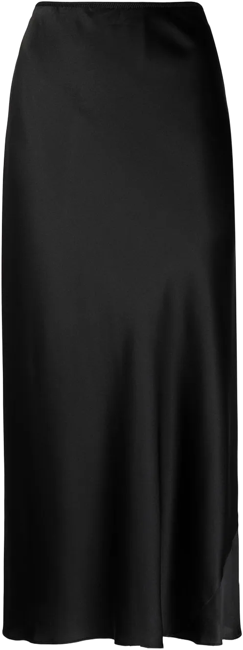silk chiffon pleated midi skirt