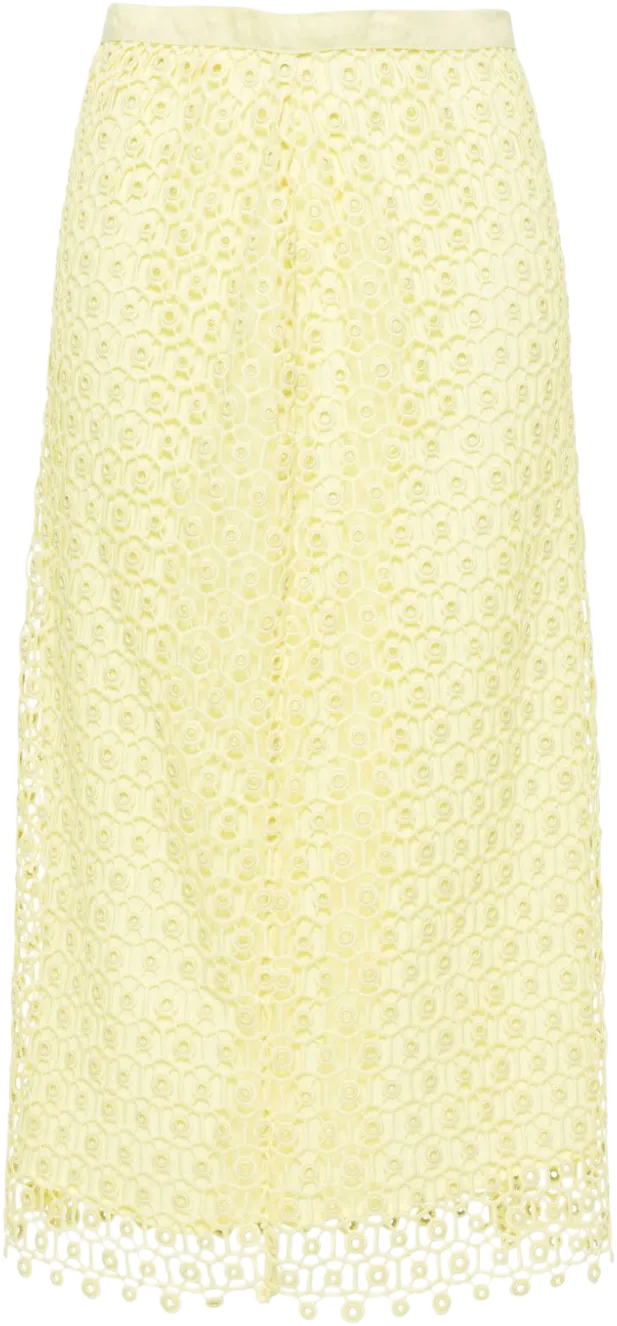 Karolina open-knit midi skirt