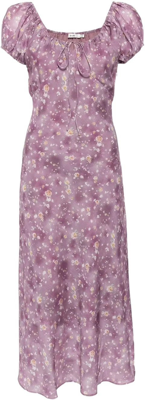 floral-print midi dress