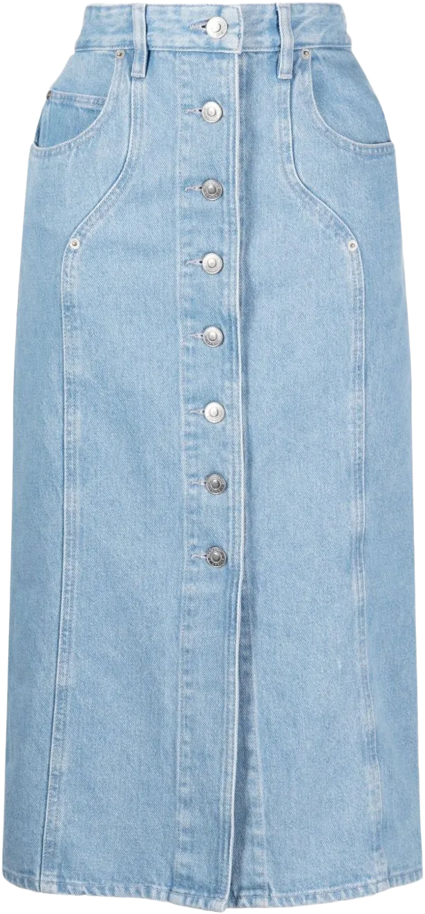 Vandy denim midi skirt