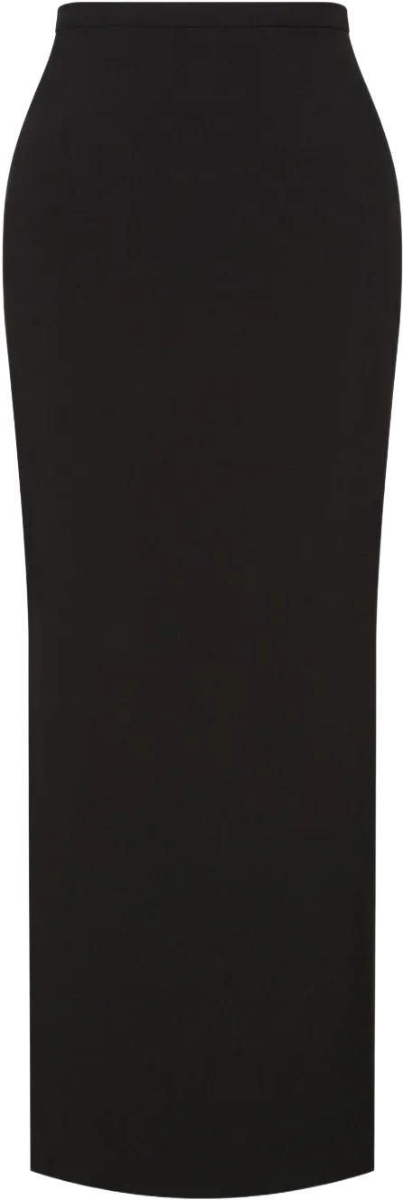 side-slit long straight skirt