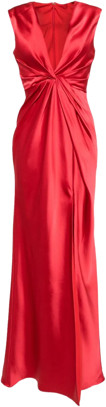 fluid twisted draped dress
