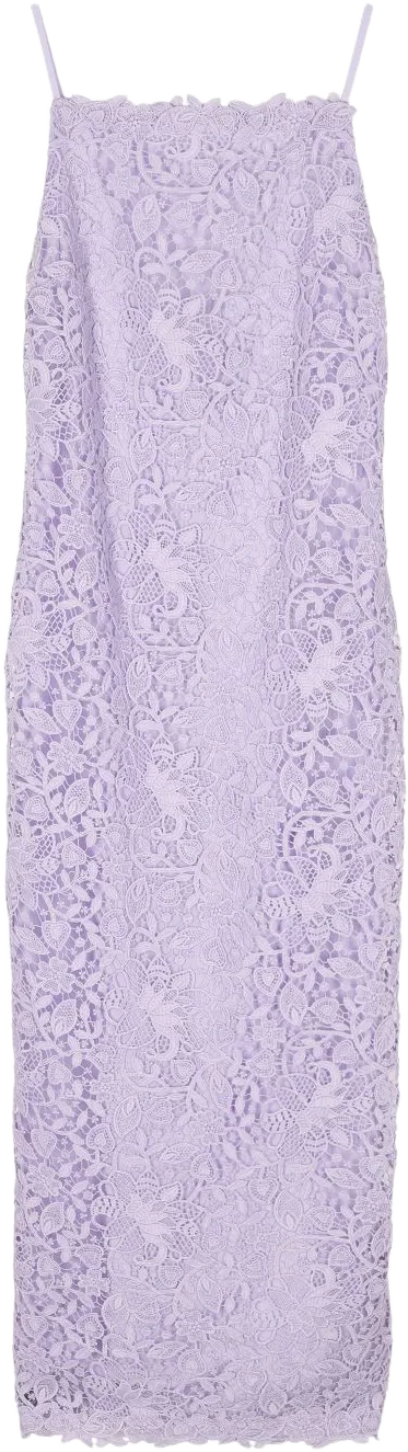 floral-lace square-neck dress 