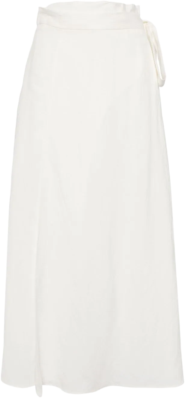 high-waisted wrap skirt