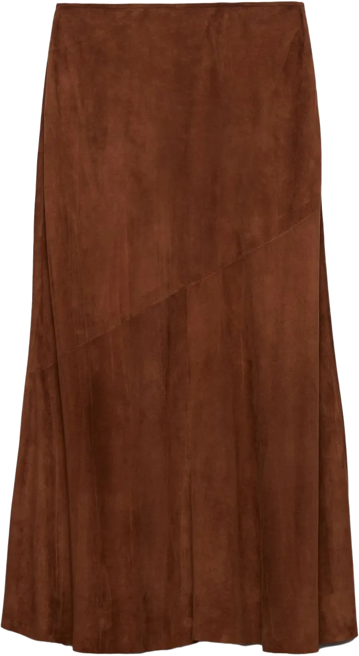 suede midi skirt