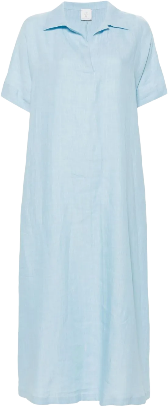 linen shift maxi dress
