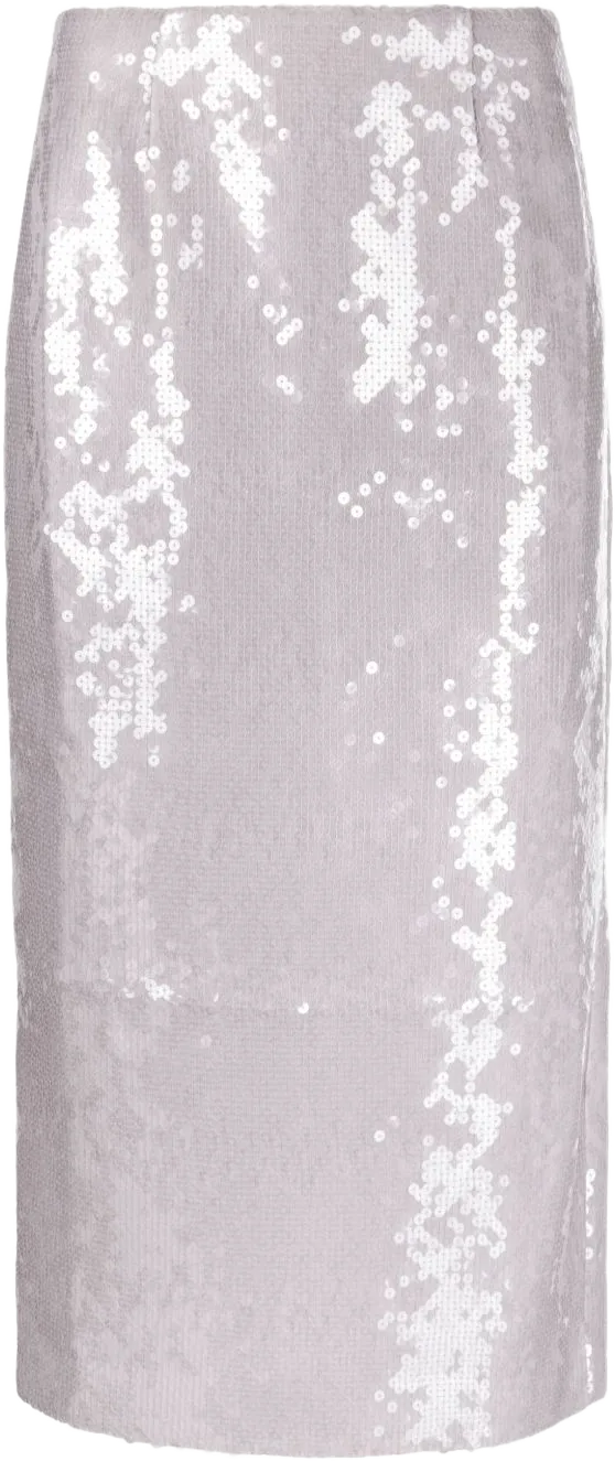 sequinned midi skirt
