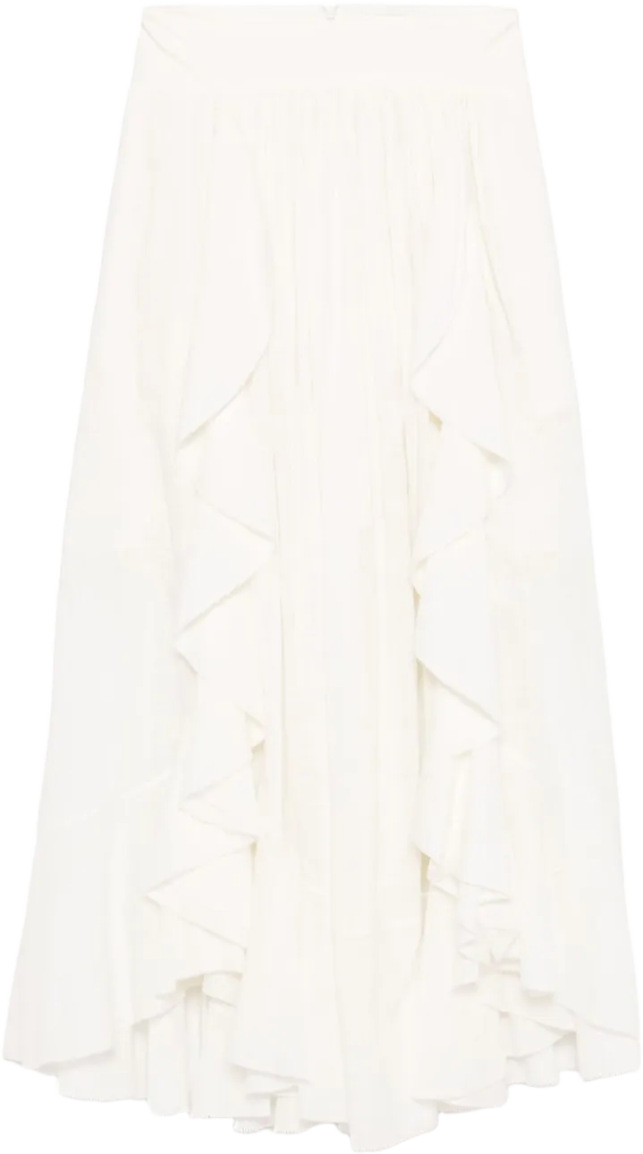 ruffled maxi skirt
