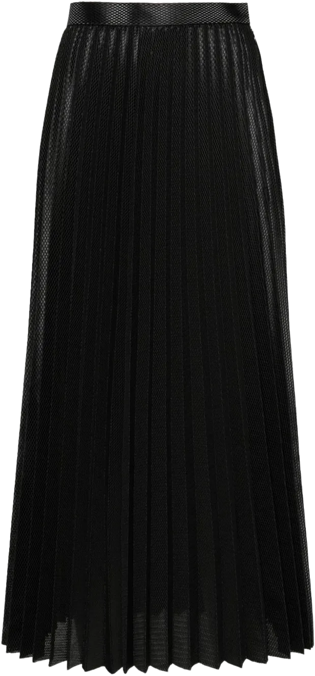 pleated midi skirt