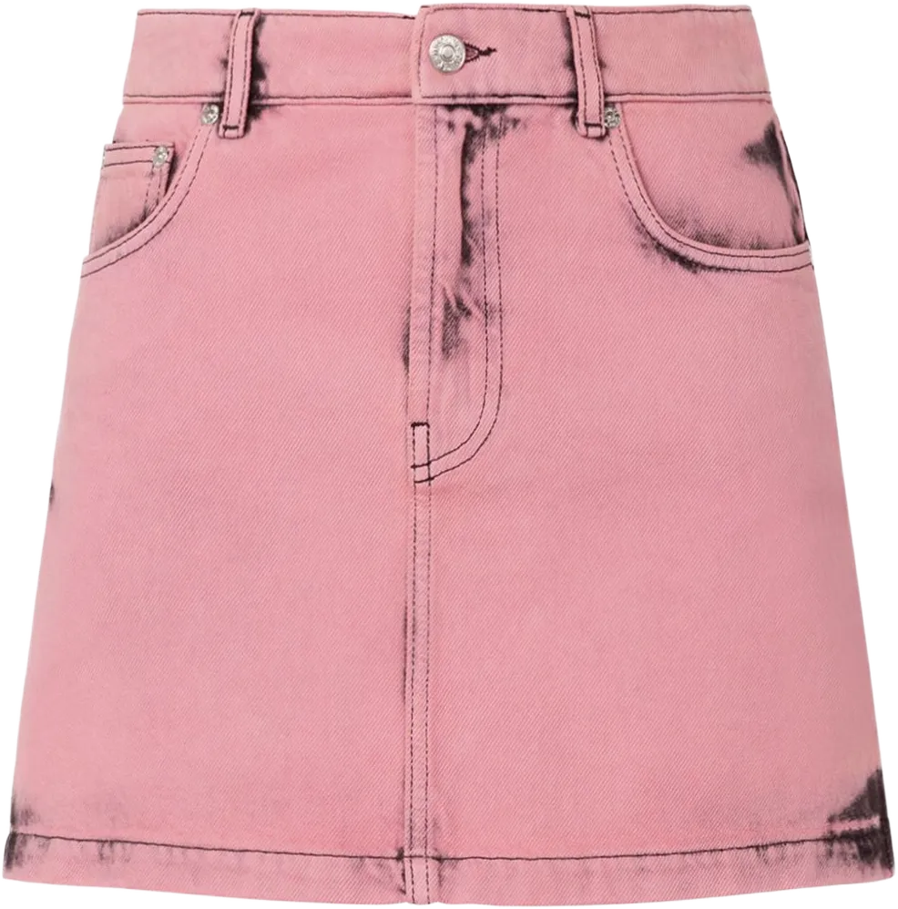 high-rise denim miniskirt