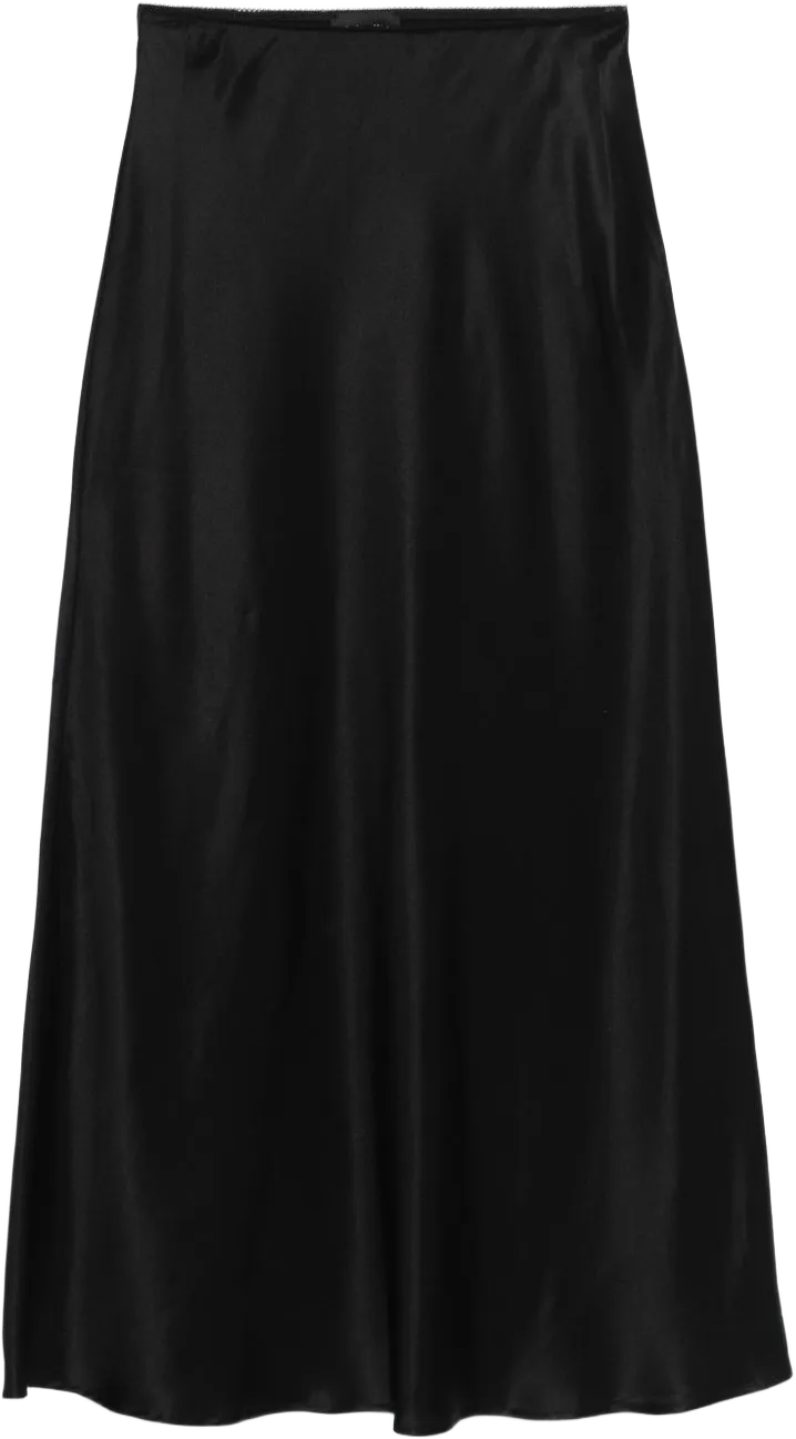 satin midi skirt