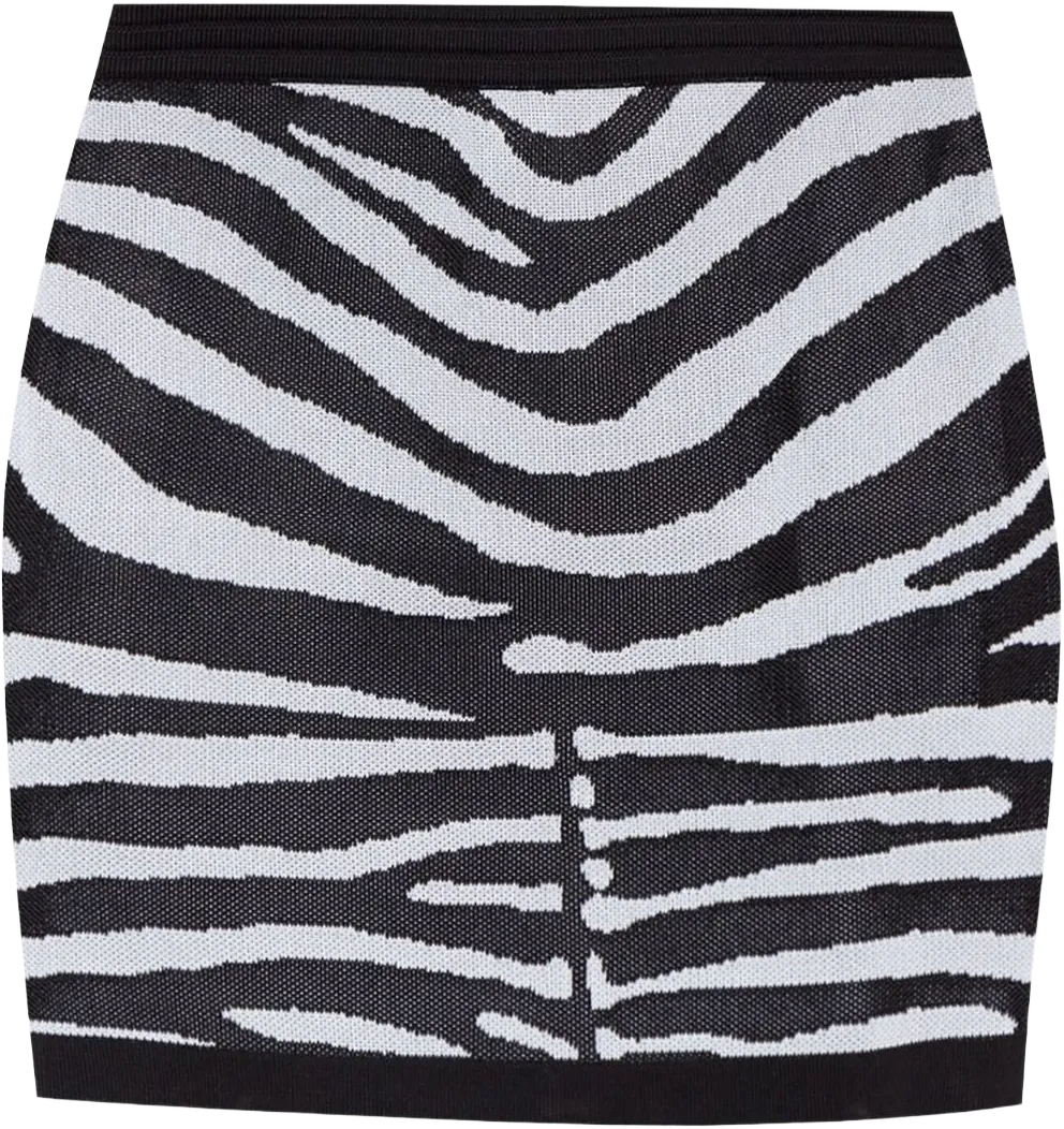 zebra-print skirt