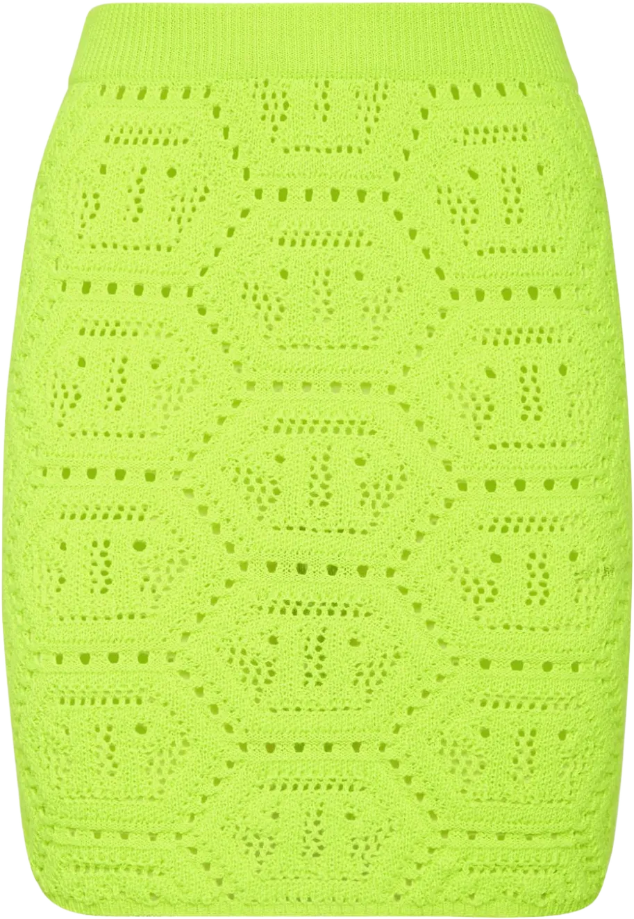 monogram-knit mini skirt