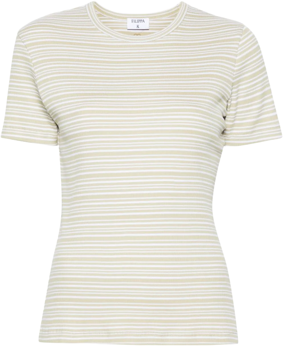 striped ribbed T-shirt