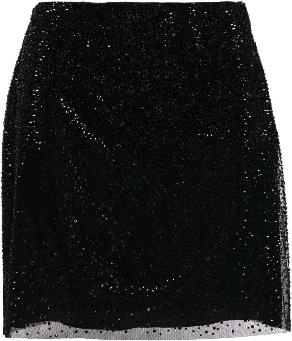 crystal-embellished mini skirt