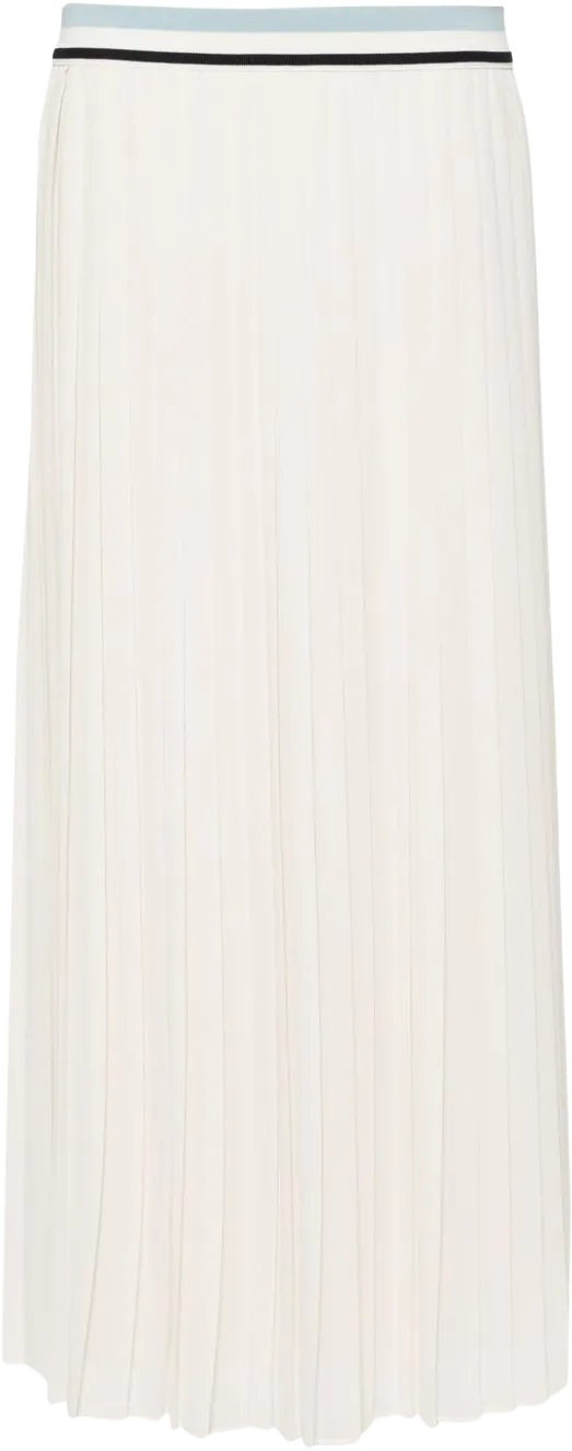 pleated midi skirt