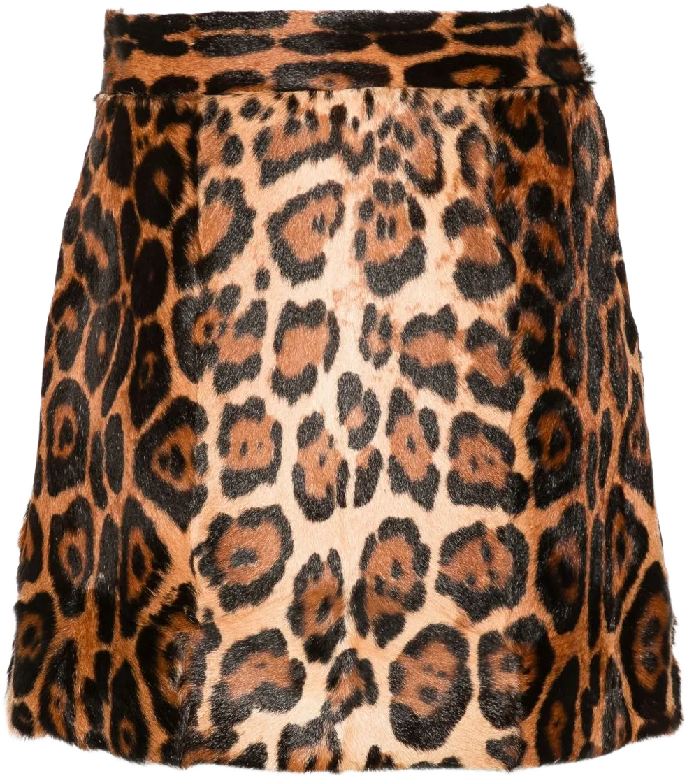Faux Fur Low Rise Pleated Mini Skirt