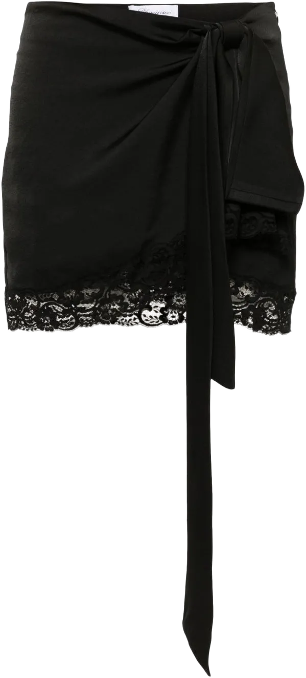 lace-trim mini skirt
