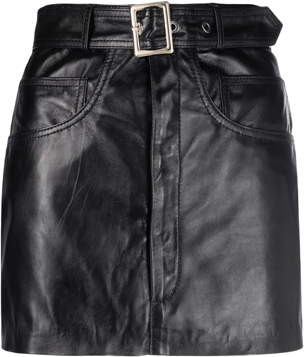 leather mini skirt