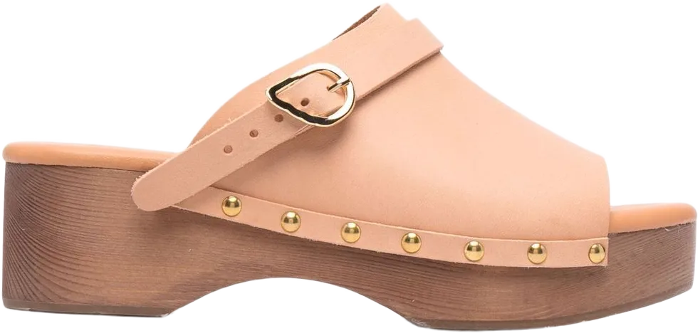 buckle-detail clog sandals