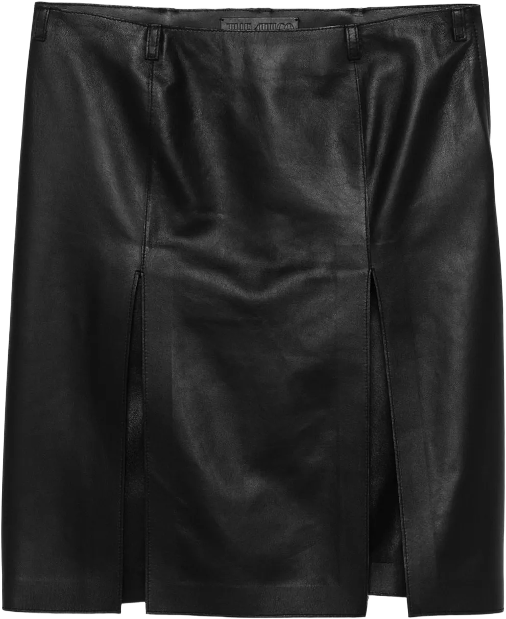 leather mini skirt